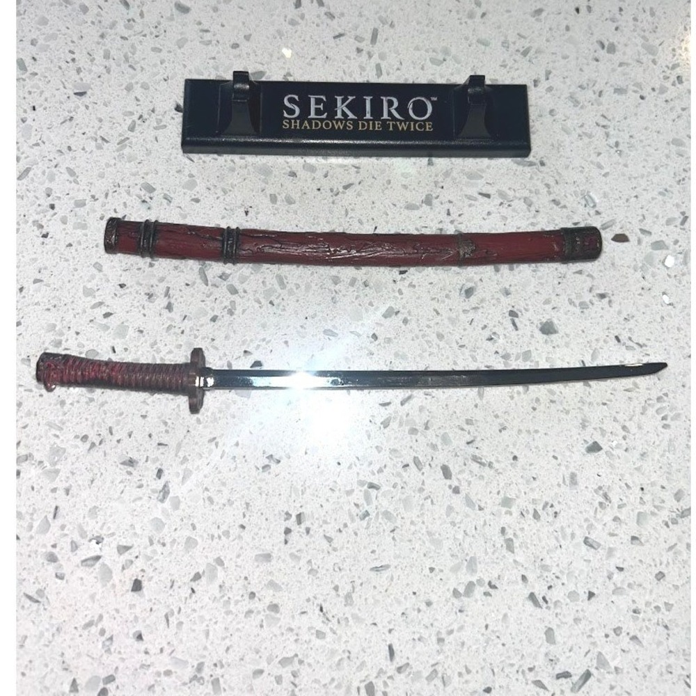 Sekiro Shadows Die Twice Katana Letter Opener Miniature Sword Replica with Stand